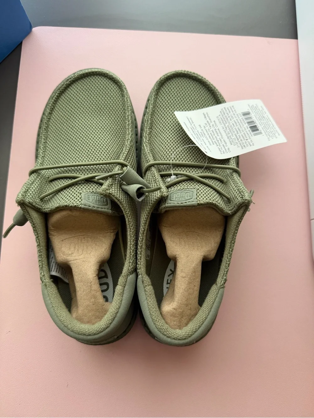 Hey Dude Wendy Sox Olive Green Slip On Shoes Women’s Size 6